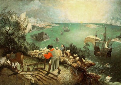 Bruegel, Peter. A queda de Ícaro, 1558.
