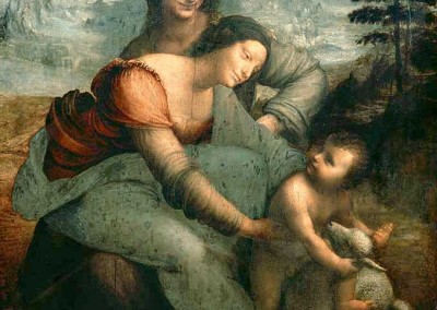 Da Vinci, Leonardo. Virgem, menino e Sant´Ana, 1510.