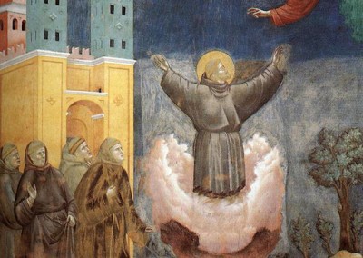 Giotto di Bondone. Extase de São Francisco, 1300.