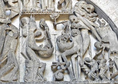 detalhe da Catedral de Autun, França, século XII.