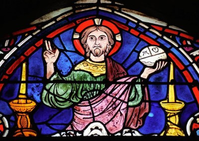 vitral da catedral de Chartres, século XII.