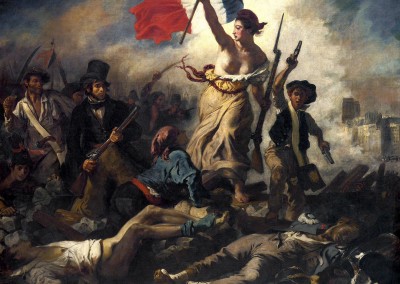 Delacroix, Eugène. A liberdade guiando o povo, 1830.